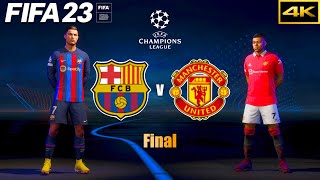 FIFA 23 | BARCELONA vs. MANCHESTER UNITED | Ft. Ronaldo, Mbappe | UCL Final | PS5 4K