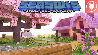 Making a CHERRY BLOSSOM HOUSE in MINECRAFT - Truly Bedrock Season 5