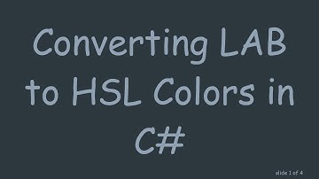 Converting LAB to HSL Colors in C#