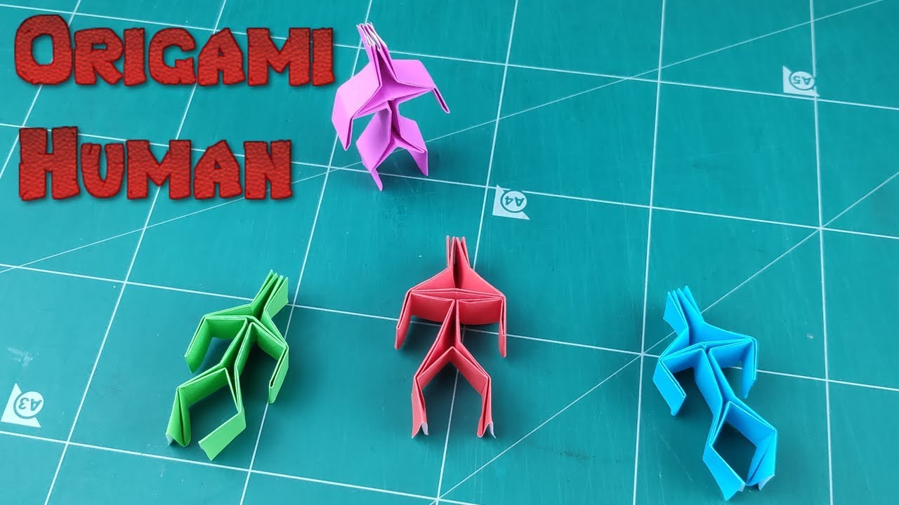 How To Make an Origami Human Paper Model Origami Fold Human Tutorial