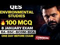 QES PAPAR 😱 Environmental Studies Exam 2026 | BA BSC BCOM BCA | 100 Important MCQ | 7 January 2026