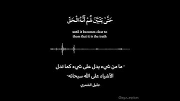 (سَنُرِيهِمْ آيَاتِنَا فِي الْآفَاقِ وَفِي أَنفُسِهِمْ) سورة فصلت - آية ٥٣