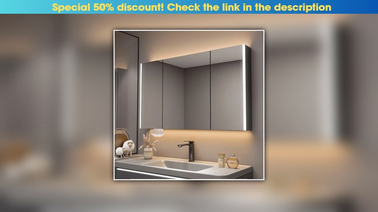 Exclusive Bathroom Furniture Mirror Cabinet Modern Solid Wood Bathroom Smart with Light Defogging B