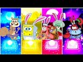 Sandy cheeks vs Spongebob vs Patrick star vs Mr.Krabs - Tiles Hop Edm Rush #spongebob #tileshop