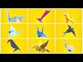 🔝 15 Origami Paper Birds 🐦 Step by Step Video Tutorials 🎥