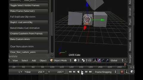 Blender 3D script: object to animation frames