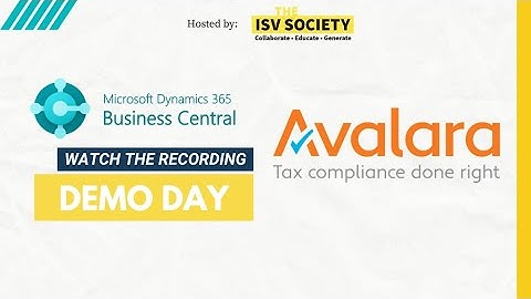 BC Demo Day - Avalara - Automate Global E-Invoicing and Live Reporting in Business Central