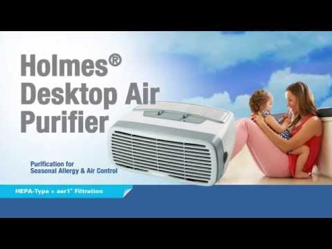 Holmes® Desktop Air Purifier w/HEPA-Type Filter & Ionizer - HAP242 NUC Smoke Chamber Video