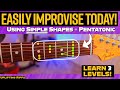 How to improvise lead guitar effortlessly using basic chord shapes  pentatonic scale