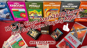 How To CLEAN Vintage ATARI 2600 Video Game CARTRIDGES! 👍