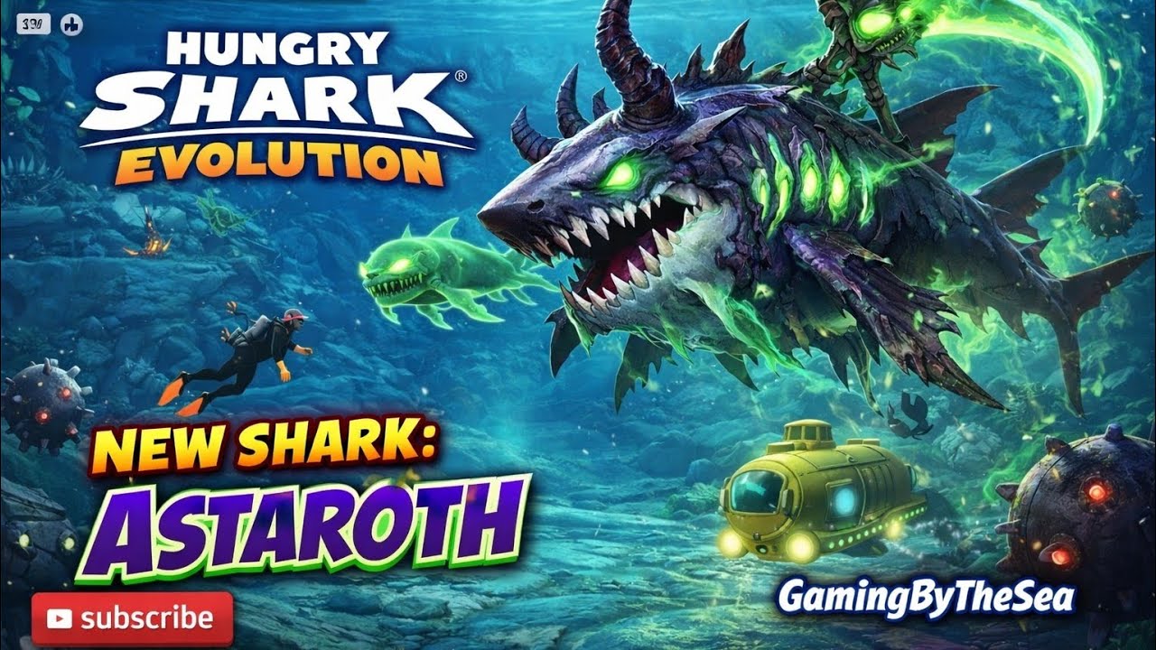 Hungry Shark Evolution New Shark Astaroth [gameplay]