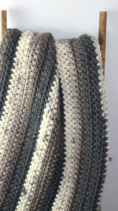 Easy Evergreen Ombre Crochet Throw Pattern - Easy Crochet Patterns