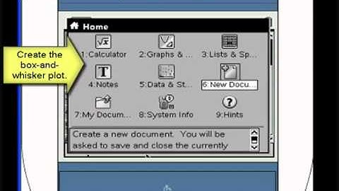 TI-Nspire Mini-tutorial: Creating a box and whisker plot