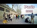 PARIS FRANCE - Evening walk in the River Seine of Paris | Paris walk 2022 | UHD Walking Adventures