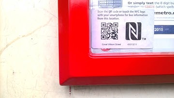 Find actual time of next bus with QR codes and NFC tags at West Yorkshire bus stops