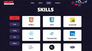 Web Developer CV Denys Skachko (React, Vite, Tailwind, GSAP)
