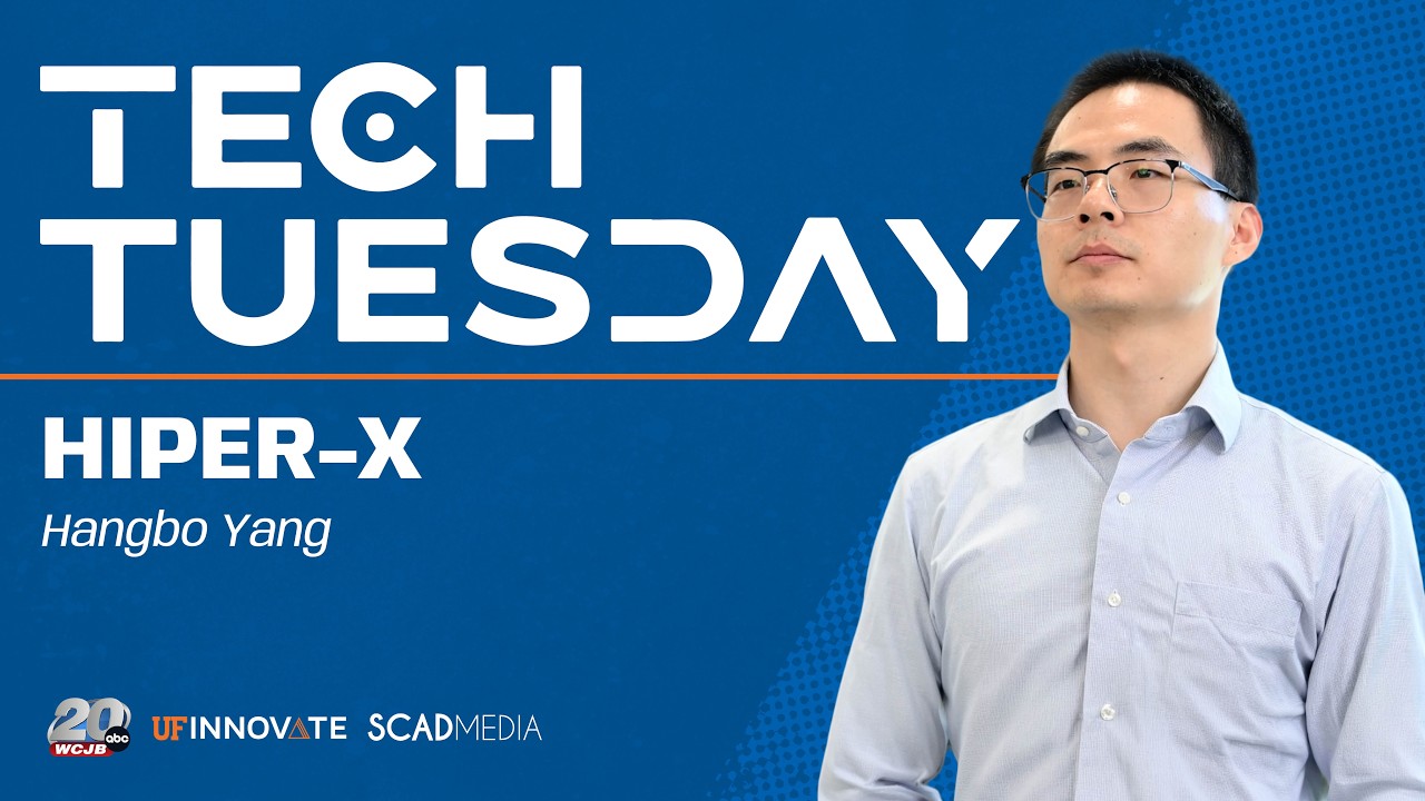 In this week's Tech Tuesday for WCJB TV20, UF Innovate's Elora Duong highlights HIPER-X, a University of Florida technology that uses light to help computer chips communicate faster and use less energy. Tested with partners like NASA, HIPER-X demonstrates new ways to improve computing efficiency.

Special thanks to SCAD Media for co-sponsoring and producing the segment.