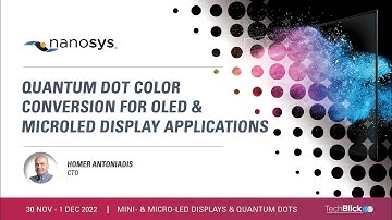 Nanosys | Quantum Dot Color Conversion for OLED and MicroLED Display Applications