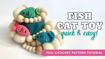 How to Crochet a Fish Cat Toy | Free Pattern & Easy Tutorial