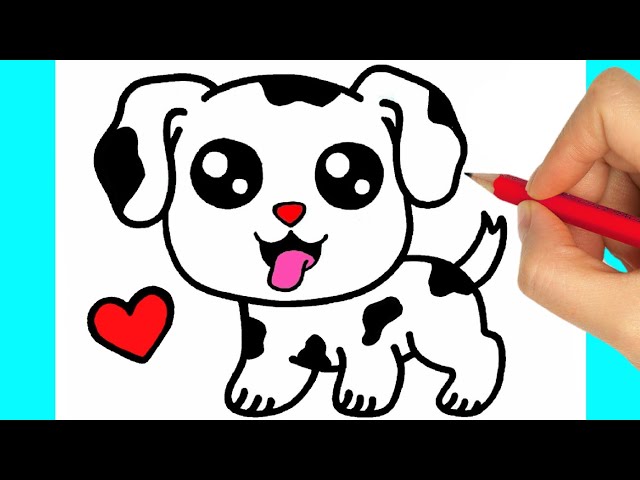 HOW TO DRAW A CUTE DOG EASY STEP BY STEP - HOW TO DRAW A DALMATA ...