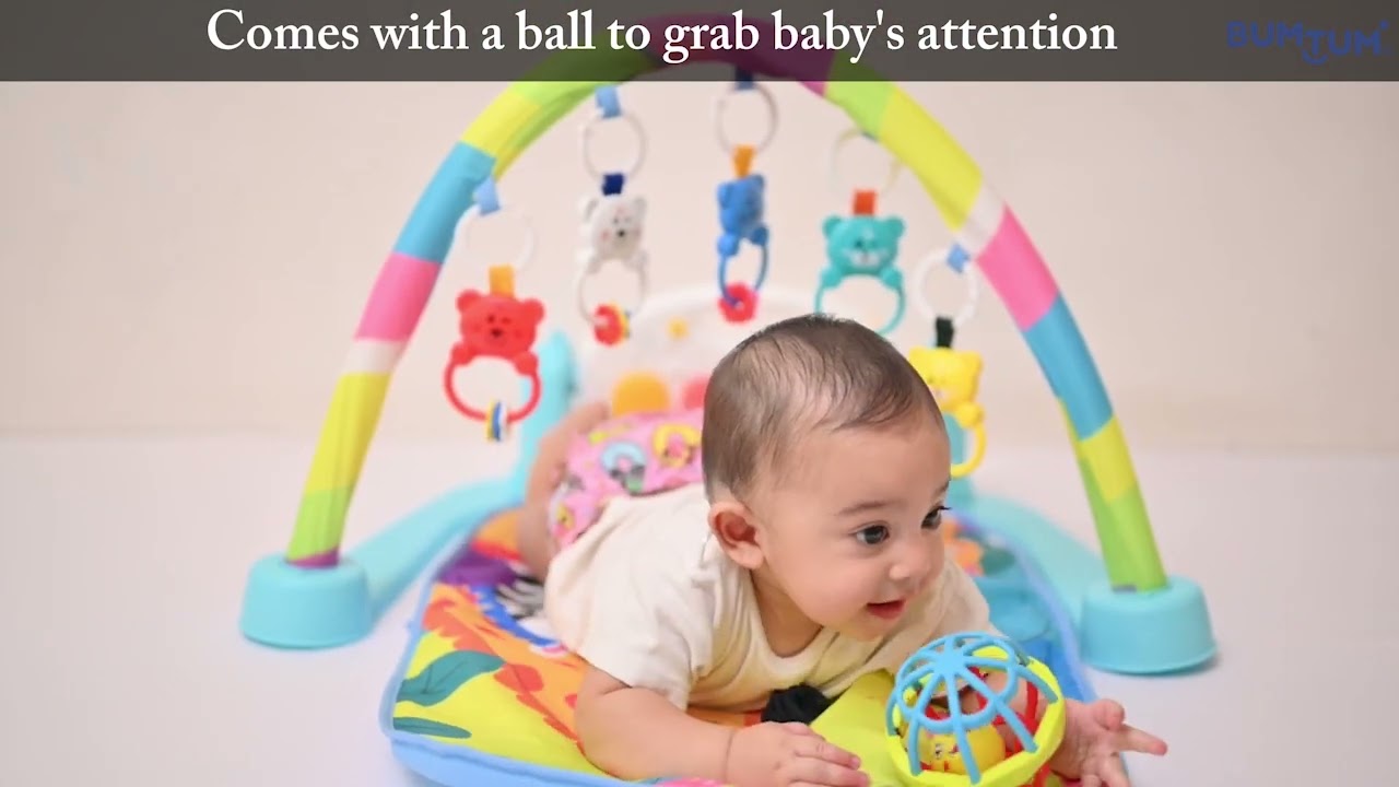 Bumtum Baby Play gym, Musical piano, Musical play mat, Piano playmat official video