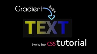 How to add Gradient inside text with CSS | CSS gradient text tutorial #purecss #coding