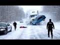 Diesel Trucks on Ice Roads | Extreme Winter Driving Fails