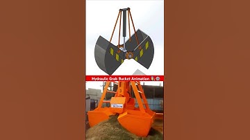 Hydraulic grab bucket animation