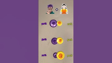 Squid game 2. Thanos vs chuul-su, guess the mixed color? #colorsof #thanos #squidgame