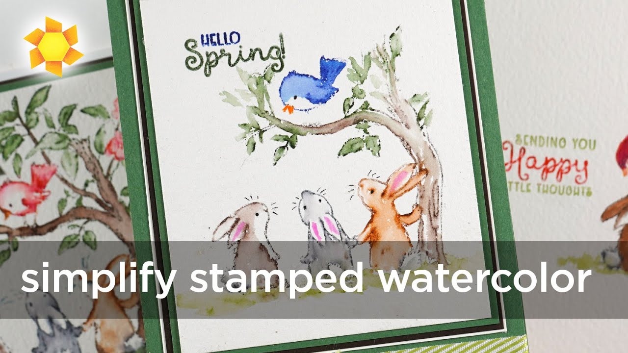 Simplifying a scene with stamped watercolor