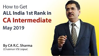 How to Get All India 1st Rank in CA Intermediate May 2019