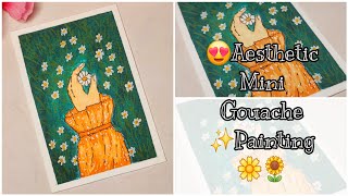 Aesthetic ✨️ Mini Gouache Painting🔥😍/Easy step by step Painting#creativesasmitaarts#art#painting#104