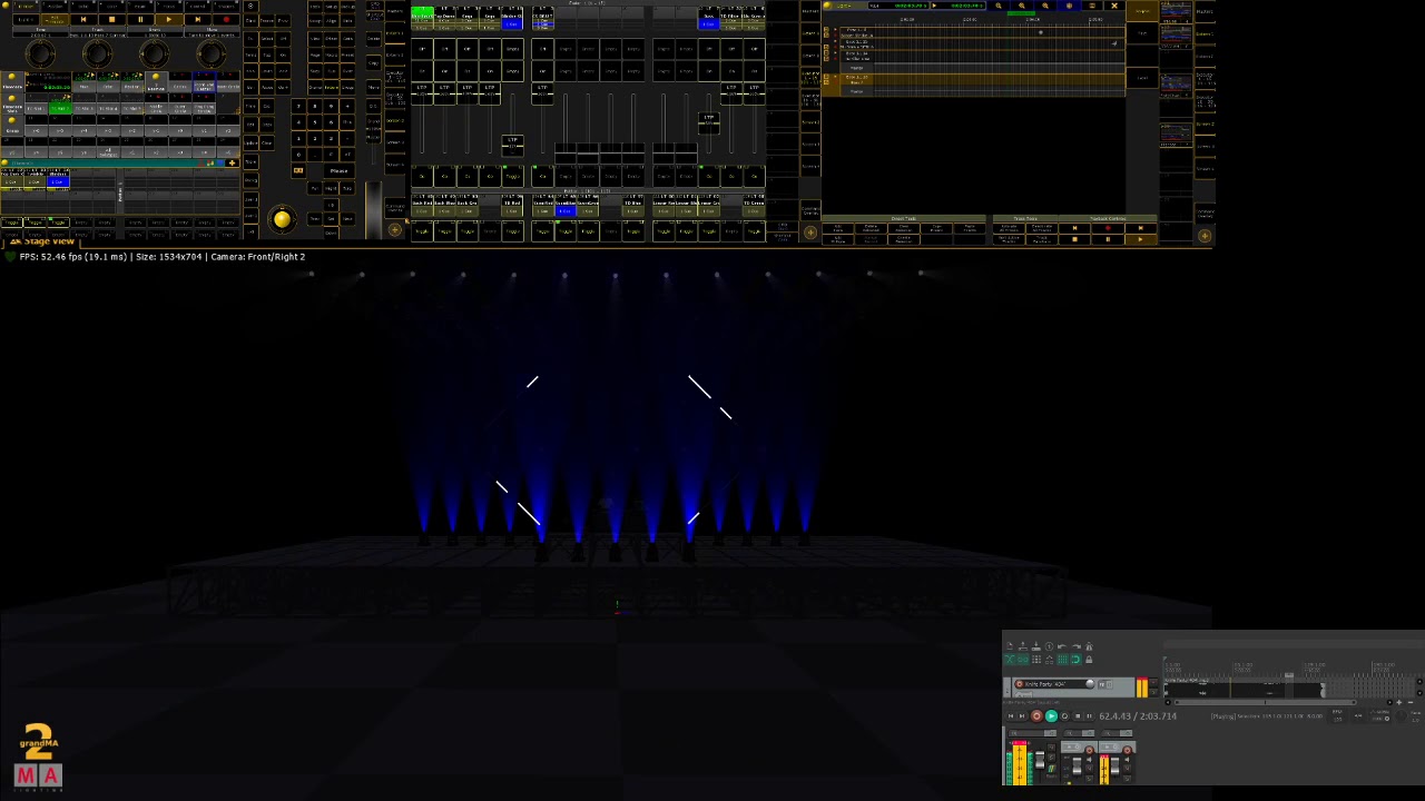 Grand MA2 Light Show 404 Knife Party, Update3**STROBE WARNING**