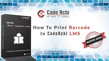 How to print Barcode in CodeAchi LMS