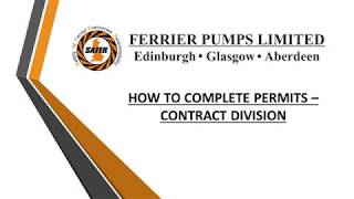 How to complete a permit - Contract Division