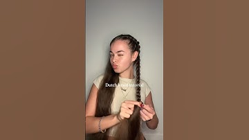 Quick Dutch braid tut 💜 full version on my channel! #dutchbraids #hairtutorial #hairvlog