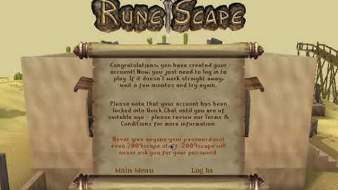 How to create an account on 2009scape
