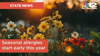 Spring allergies hitting earlier than usual in Virginia