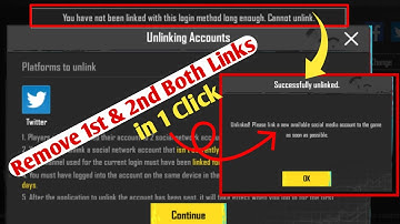 Remove any Social Links with 1 Click | How to Remove Facebook from Pubg Account  | Unlink Both Links