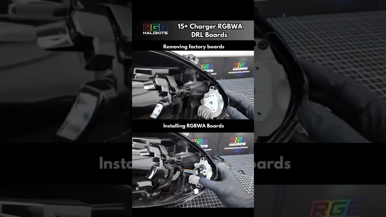 Quick look at our RGBWA DRL kit install on a 15+ Dodge Charger 👇 Full multicolor + pure white mode
