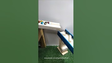 Marble Run Asmr ☆ Satisfying Haba wave slope wooden Slope track zigzag Slope #103 #shorts