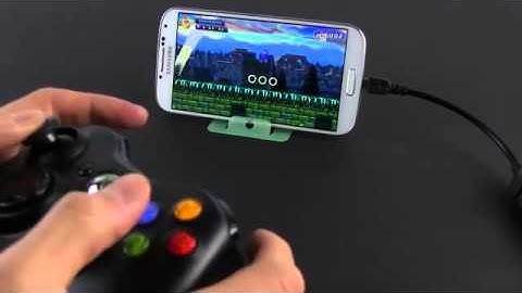 Samsung Galaxy S4  connecting an Xbox 360 controller and playing games