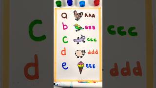 Belajar huruf kecil dan huruf besar menggunakan gambar #shorts #shortvideo #edukasi #reels #art