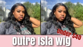 Applying my first SYNTHETIC wig and hair review | OUTRE  lace front- Isla