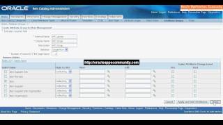 Create Item Attribute Group - Oracle Advanced Product Catalog