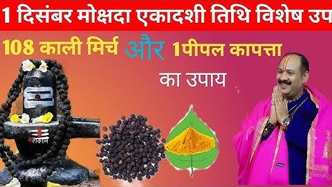 1 दिसंबर सोमवार मोक्षदा एकादशी तिथि 108 काली मिर्च एक पीपल केपत्ते का उपाय जरूर करें ||PradeepMishra