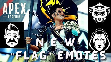 New Emotes Type "Flags" for Bloodhound, Fuse, and Ash | Apex Legends Season 16