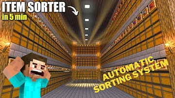 MINECRAFT EASIEST AUTOMATIC ITEM SORTER SYSTEM 1.19+