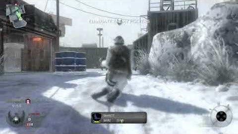 Black Ops - Ballistic Knife across the map head shot for first blood!