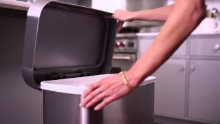 Full simplehuman New Rectangular Step Can w/ Liner Pocket at KitchenSource.com Update